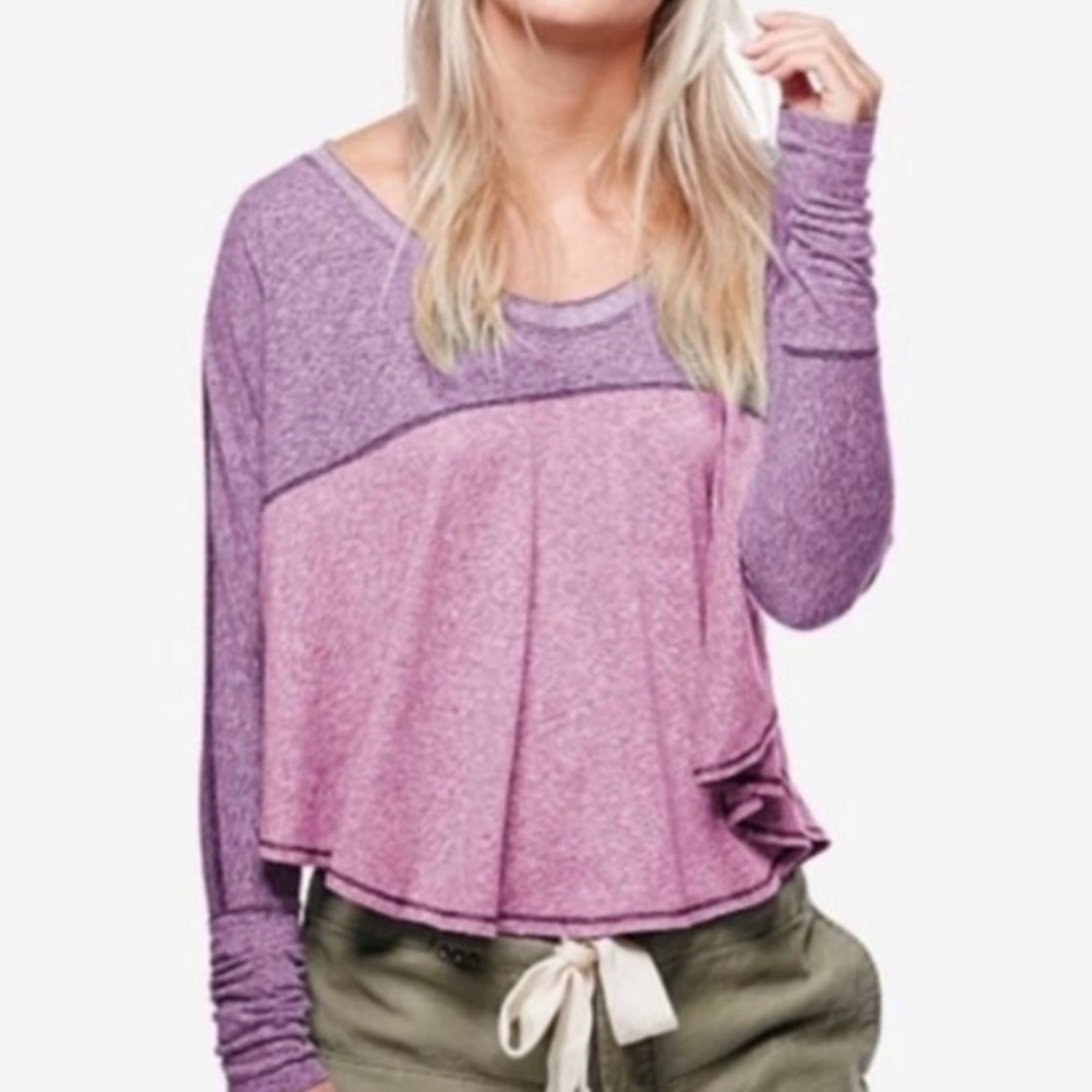 We the free small long sleeve cloud nine shirt oversized